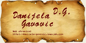 Danijela Gavović vizit kartica